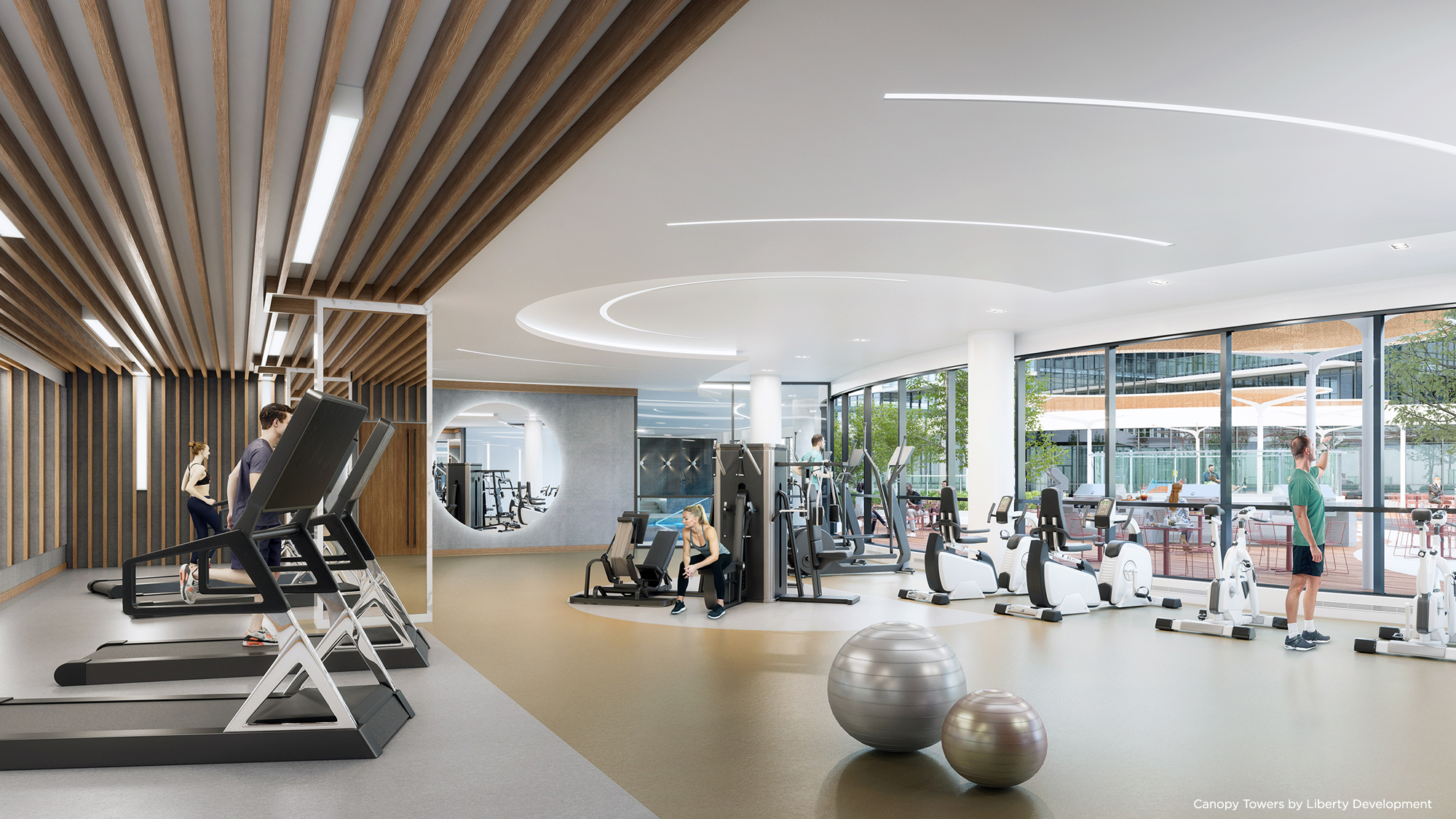 Canopy Towers - Exercise Room and Yoga Studio Rendering by Liberty Development