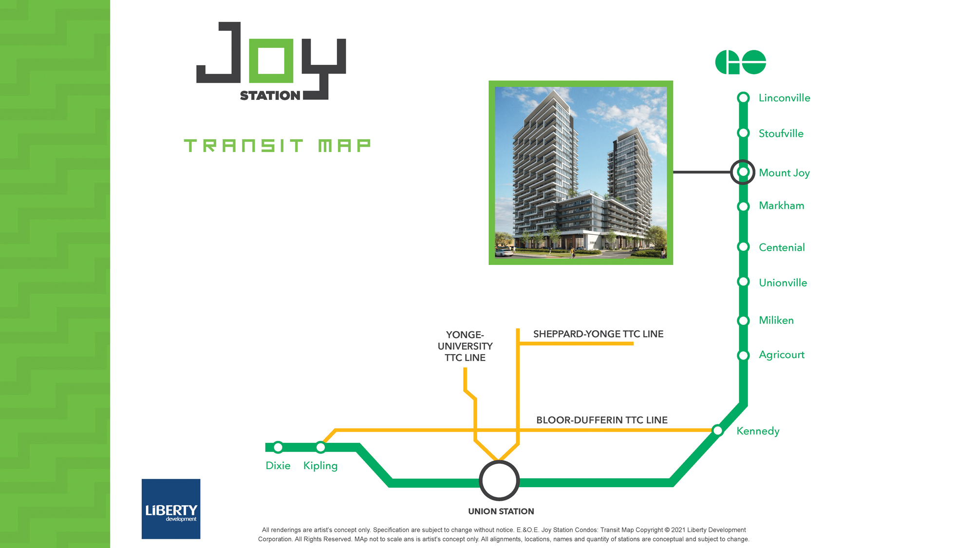 Joy Station Condos - Transit Map by Liberty Developmen